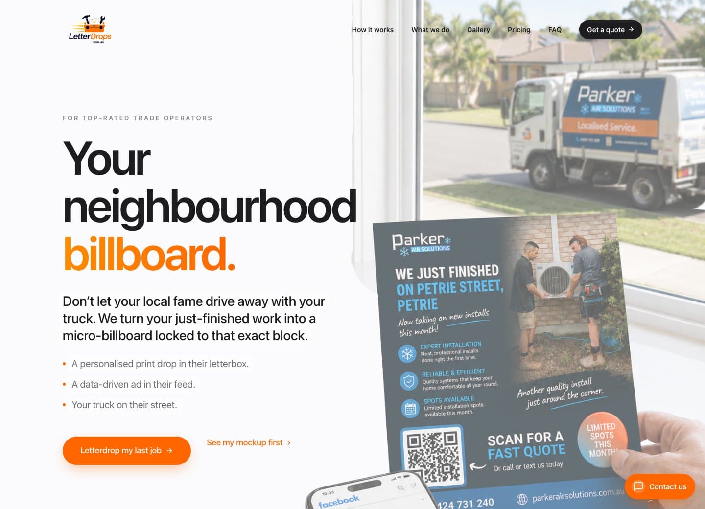 LetterDrops website, designed and built by Red Ox Digital