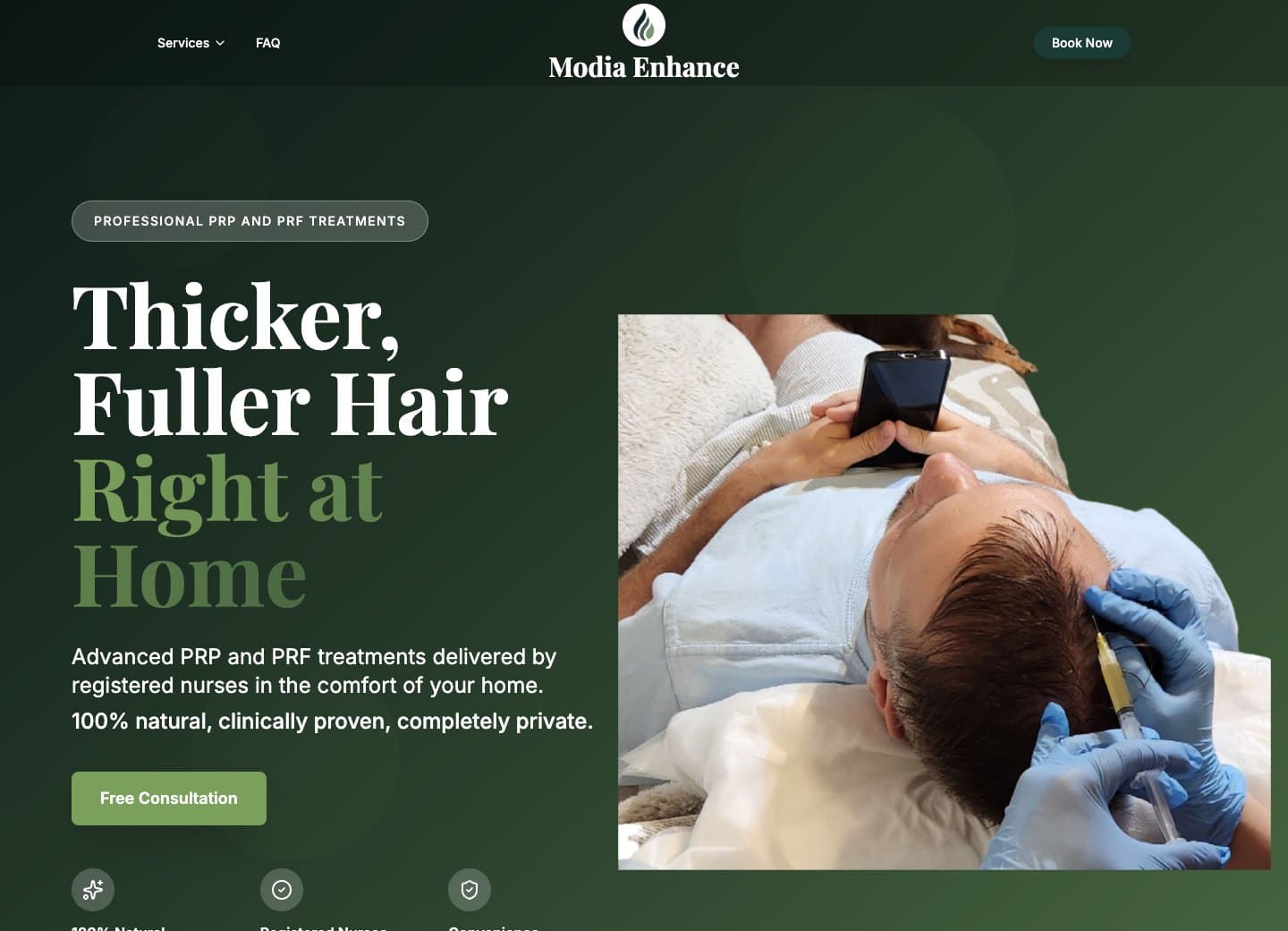Modia Enhance website, designed and built by Red Ox Digital