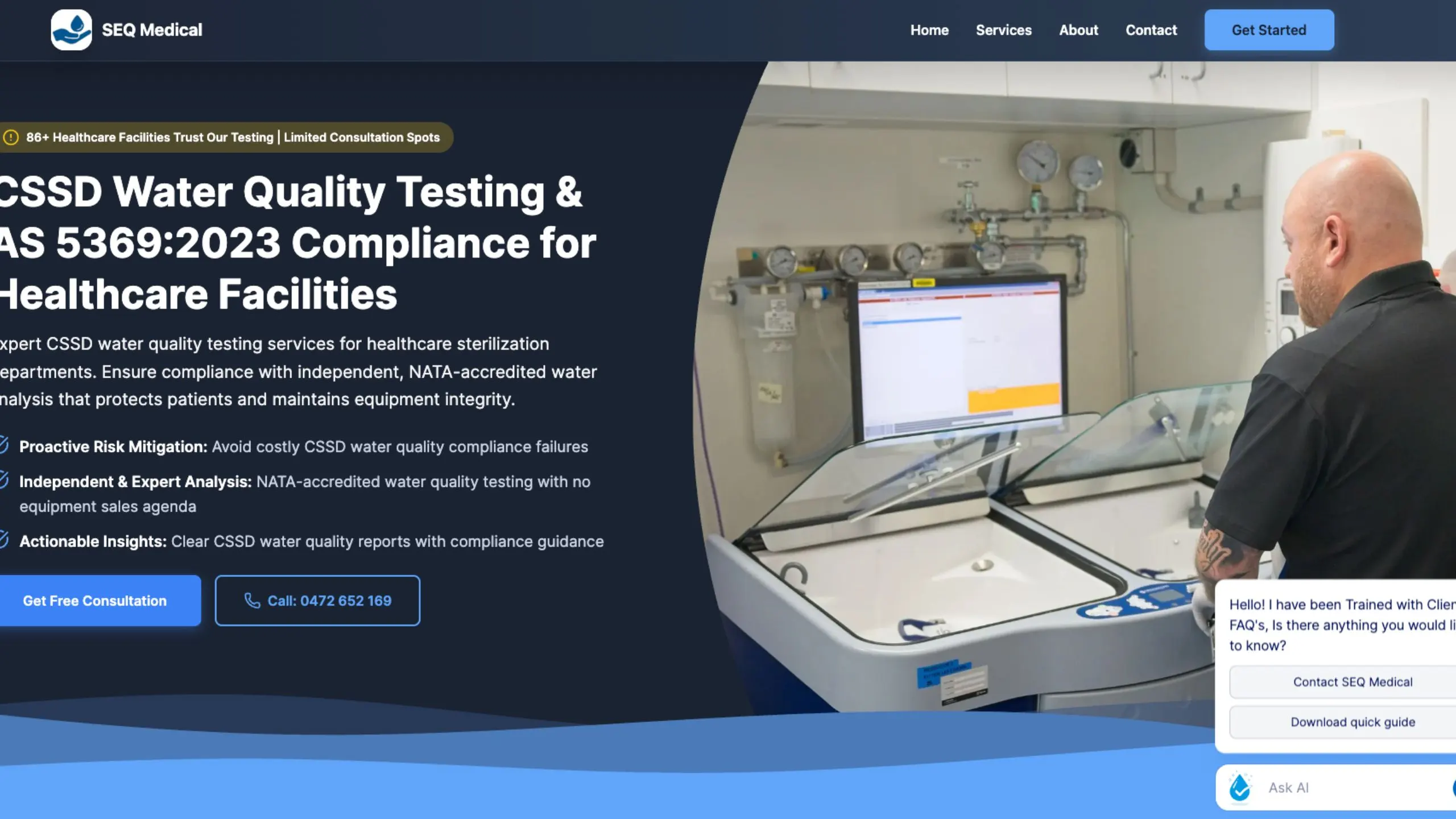 SEO results for client website